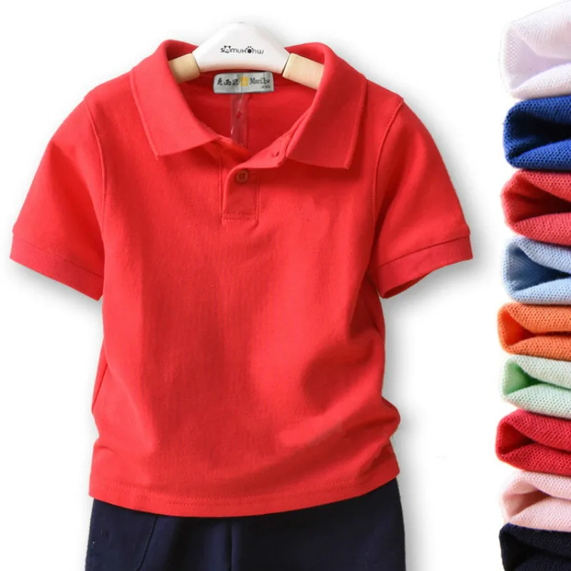 

Boy Polo Shirts Children's Short Sleeved T-shirt Boys Summer Wear Polo Shirts Children Clothes Boy Tops Cotton
