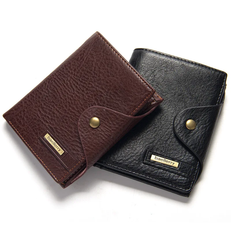 Guaranteed Genuine Leather Brand Men Wallets Design Short Small Wallets Male Mens Purses Card Holder Buckle zipper cool 198Q Guaranteed Genuine Leather Brand Men Wallets Design Short Small Wallets Male Mens Purses Card Holder Buckle zipper cool 198Q
