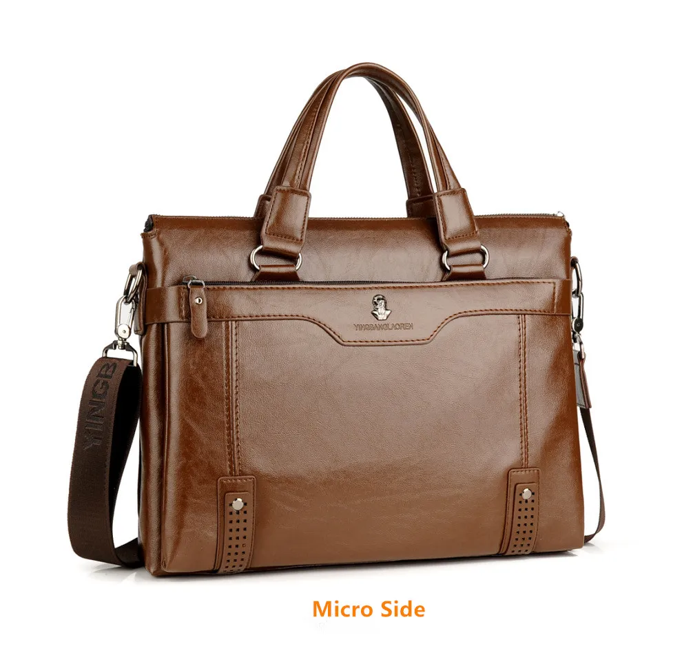 Новый дизайн, деловой портфель, мужская сумка для ноутбука, мужская сумка-мессенджер из искусственной кожи, повседневная сумка через плечо