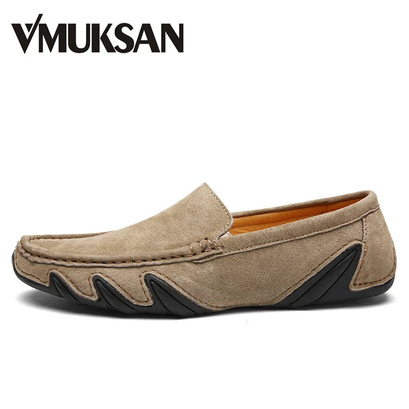 

VMUKSAN Hot Sale Mens Shoes Casual High Quality Pig Suede Leather Men Loafers Comfortable Designer Spring Moccasins Man