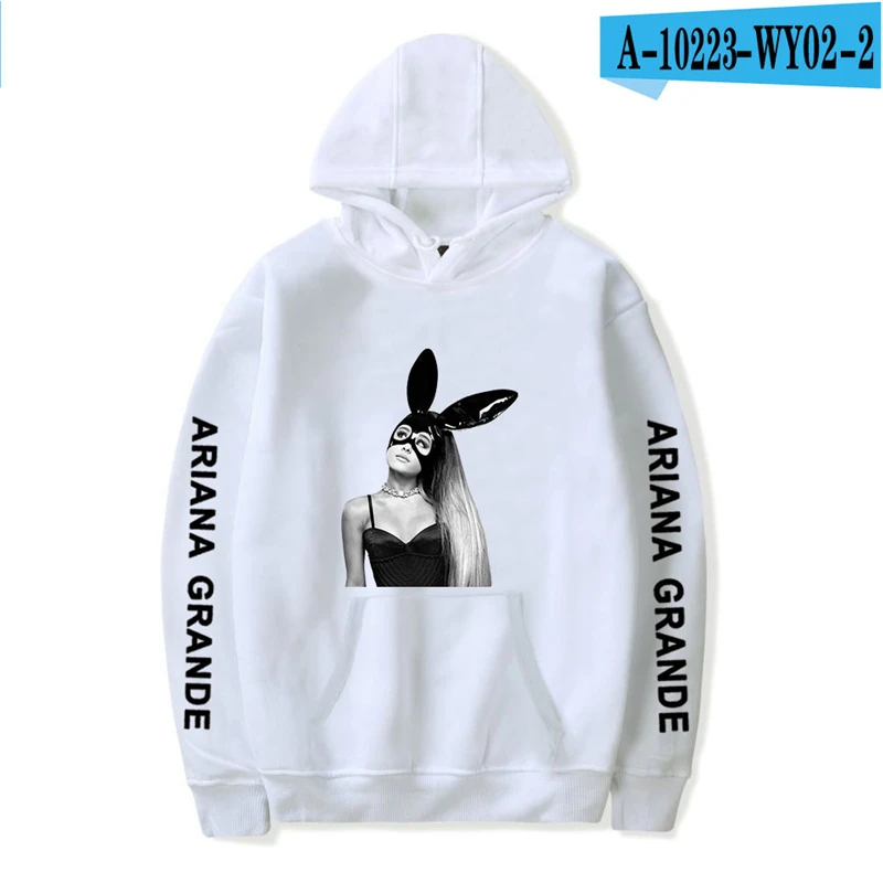 Ariana Grande Sweatshirt Popular Singer Cotton Long Sleeve Oversized Hoodies Women Streetwear Kpop Clothing Harajuku Pink Female Ariana Grande Sweatshirt Popular Singer Cotton Long Sleeve Oversized Hoodies Women Streetwear Kpop Clothing Harajuku Pink Female