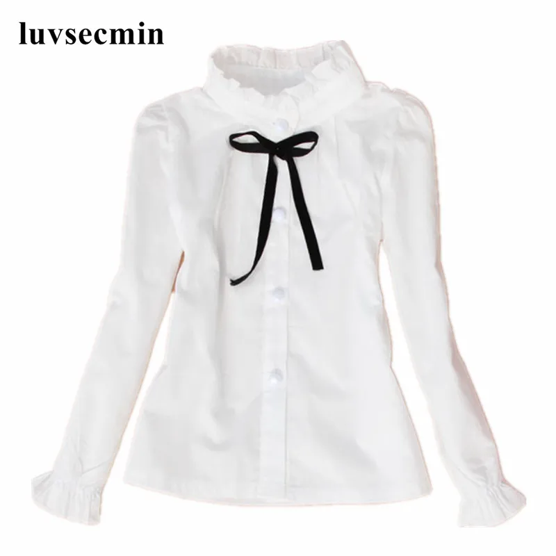 girls white ruffle top
