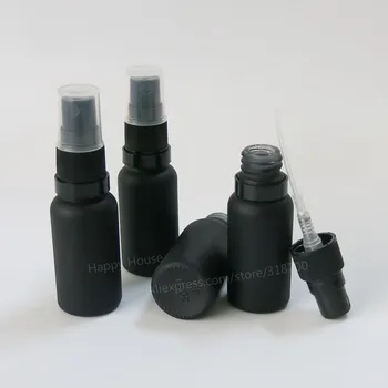 

360 x 20ml Frosted Black Glass Bottle with Tamper Evident Plastic Spray Atomizer, 30 cc black painted essential oil bottles
