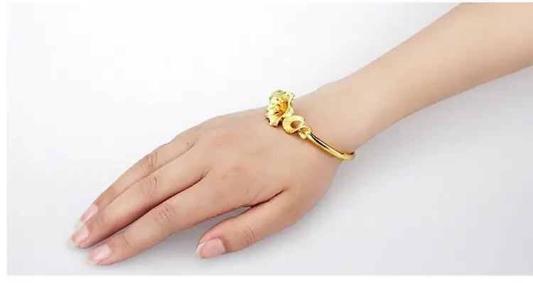 M. G. Fam браслеты с цветами браслеты для женщин регулируемые Свадебные украшения цвет чистого золота традиционный стиль