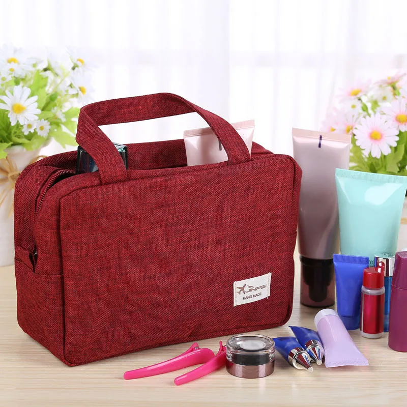 Cosmetic Storage Handbag Frosted Waterproof Large Capacity Portable