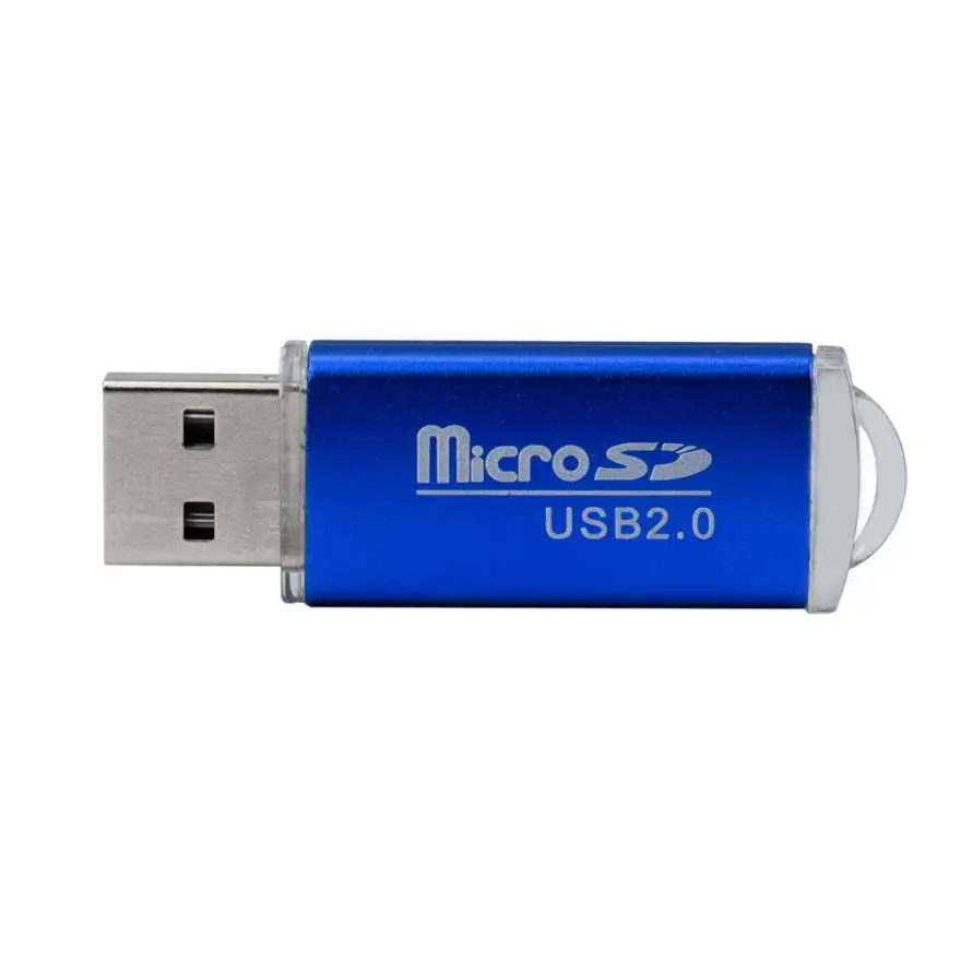 Новый портативный USB 2,0 адаптер картридер 2 микро-sd считыватель карт памяти l0717 #3