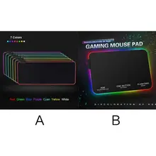 RGB 7 Colorful Luminous Mousepad Gaming LED Lighting Mouse Mat for PC Laptop Desktop Notebook Accessories