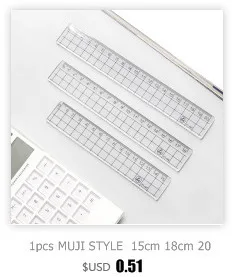 1pcs Simple STYLE 15cm 18cm 20cm Transparent Simple ruler square ruler cute stationery drawing supplies