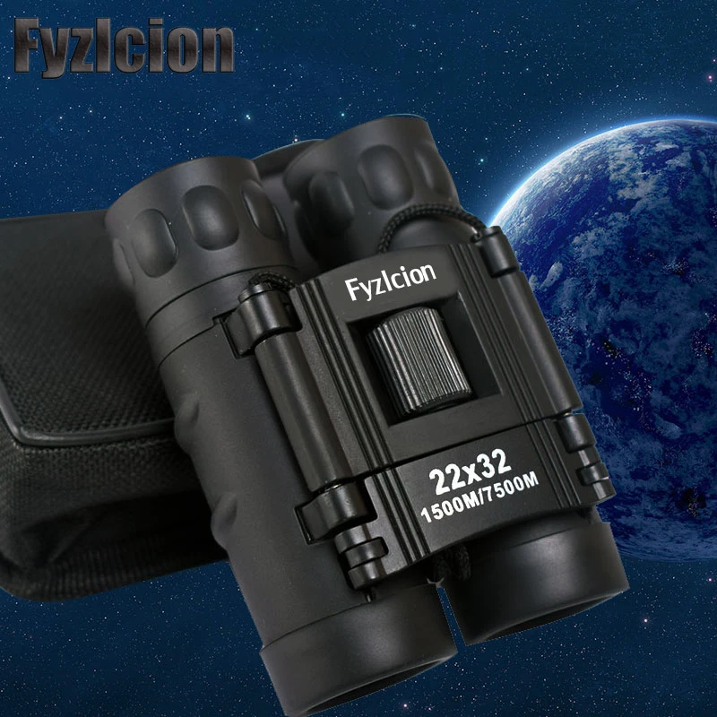 

HD Powerful Binoculars Folding Binocular Zoom with Low Light Night Vision Handheld Telescopes for Hunting Sports Camping