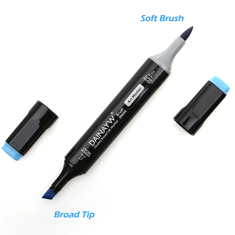 Набор фломастеров Dainayw на спиртовой основе 24 цвета|sketch marker pens|brush markerbrush set |