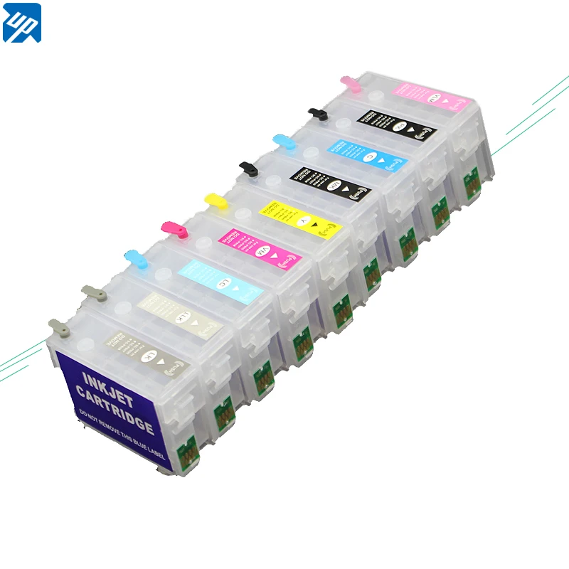 

9pcs for Epson P600 surecolor P600 refillable cartridges with auto reset chips T7601