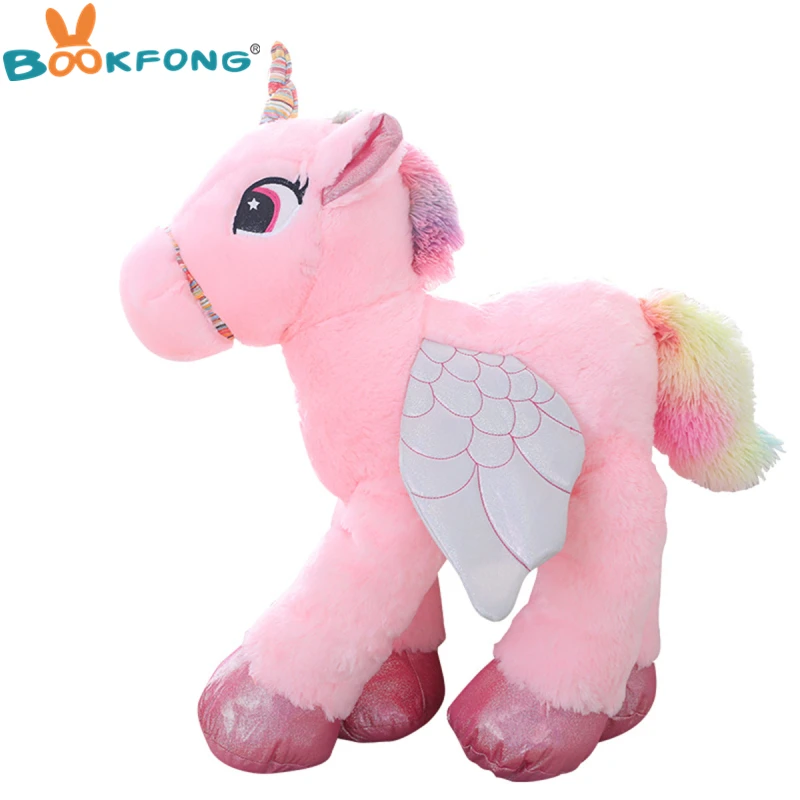 

1PC 90CM Big Size Cute Unicorn Stuffed Animals Soft Doll Cartoon Unicorn Animal Horse Plush Toy Kids Toy Baby Birthday Gift