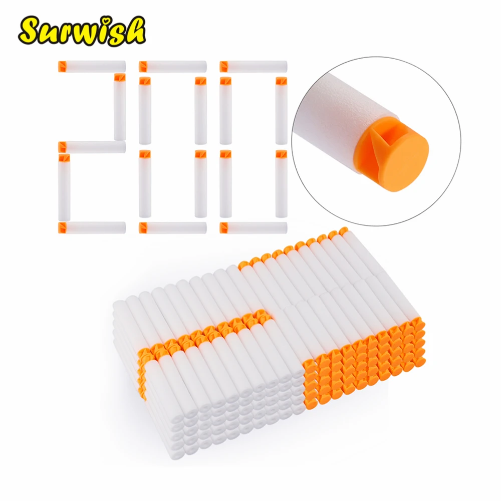 200pcs Soft Bullet Whirlwind Flat Head Foam Bullets for Nerf N strike Elite Series