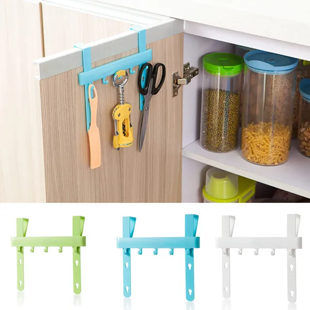 Best Offers New Hanging Garbage Bags Storage Rack Kitchen Cupboard Door Over the Kitchen Cabinet Back Style Stand Trash Green Blue White