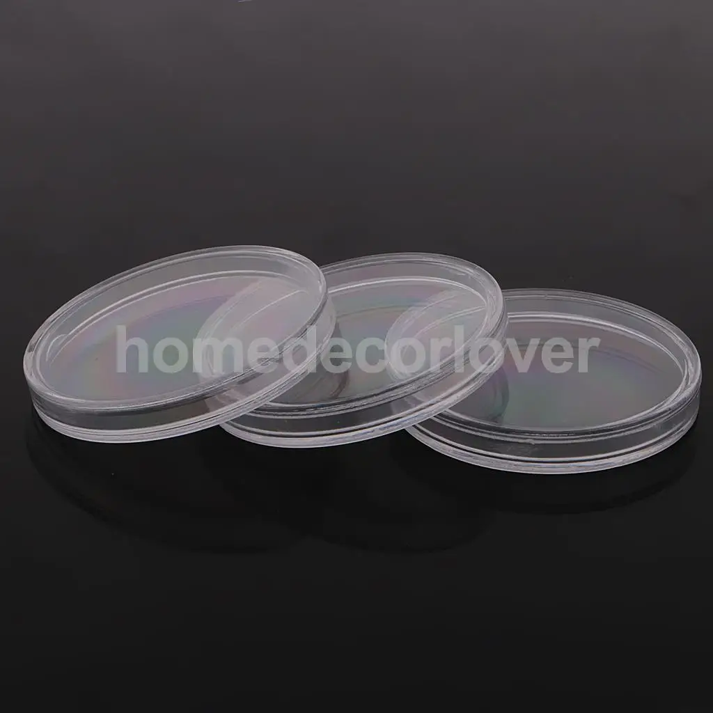 300Pcs Clear Round Coin Capsules Case Box Holder Protectors for Collection 19mm 28mm 36mm