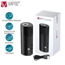 Vape Mod 100W Electronic cigarette Vaptio VEX100 Mod 510 Thread 21700/20700/18650 Battery(Not included) fit 510 Thread Tank цена Vape Mod 100W Electronic cigarette Vaptio VEX100 Mod 510 Thread 21700/20700/18650 Battery(Not included) fit 510 Thread Tank цены онлайн