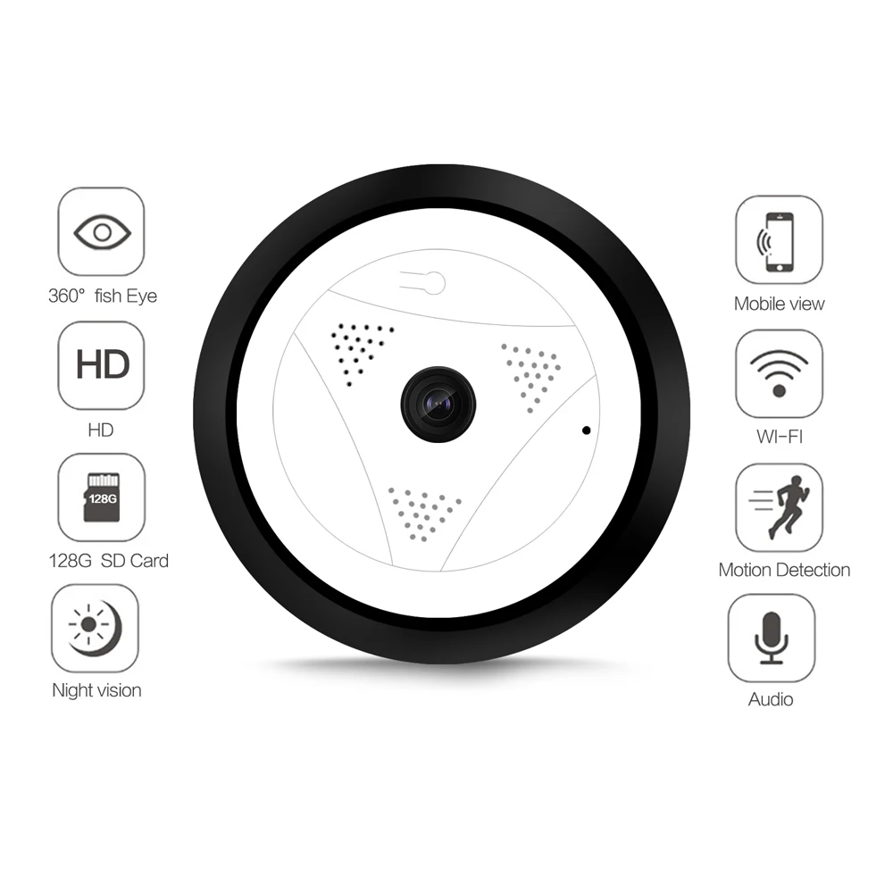 Панорамная камера видеонаблюдения YuBeter Wi Fi 360 IP 960 МП беспроводная цифровая