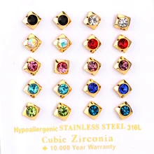 Luxukissids 10 пар/лот, серьги, смешанные цвета, рождественские серьги-гвоздики для женщин, модное ювелирное изделие, серьги, pendientes oorbellen