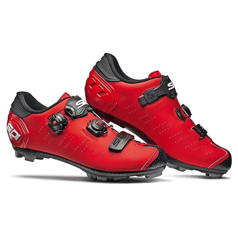 Sidi Dragon 5 SRS MTB обувь вентиляционная углеродная MTB обувь велосипедный замок обувь для велоспорта - Цвет: Red