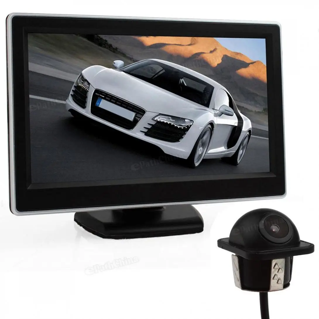 

5 Inch TFT-LCD Digital Car Rear View Monitor LCD Display with 170 Wide Angle Car Rear View Reverse Parking Kit Camera