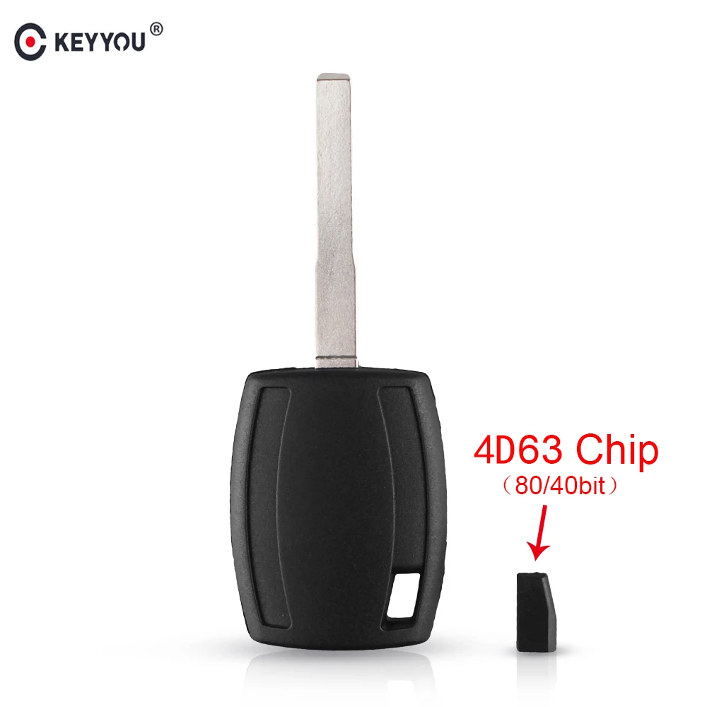 KEYYOU 4D63 40Bit 80Bit транспондер чип зажигания дистанционный ключ оболочка для Ford Fiesta