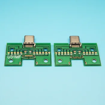 

10pcs USB3.1 TYPE C connector male plug test board PCB SIZE:35*22*0.8MM