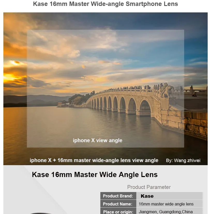 Kase 16mm Master Wide-angle Smart phone Lens