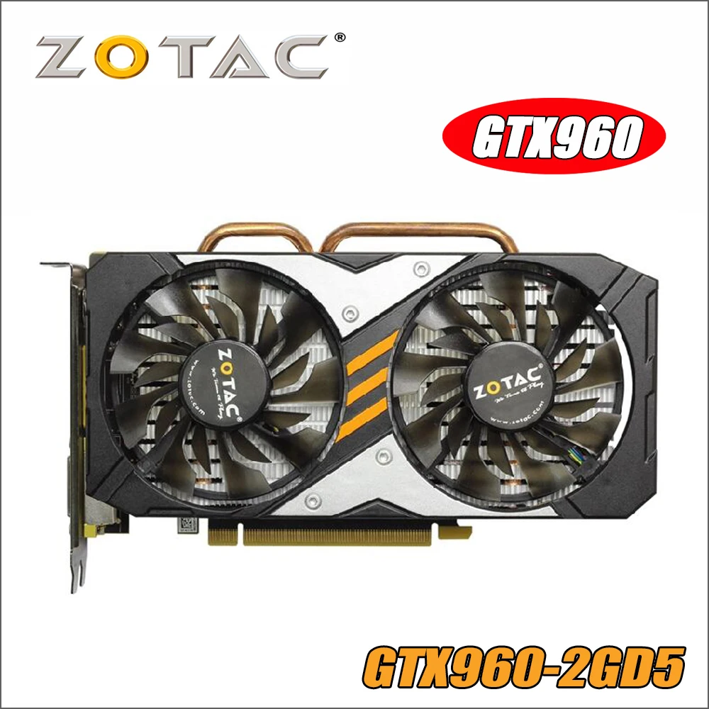 

ZOTAC Video Card GTX 960 2GB 128Bit GDDR5 GM206 Graphics Cards GPU PCI-E For NVIDIA GeForce GTX960 2G 1050ti 750 1050 ti gtx750