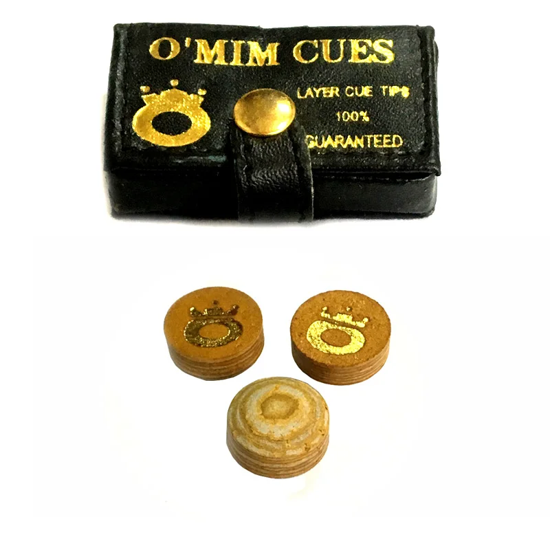 Free shipping 1pc Professional Omin cue tips high quality Snooker brown