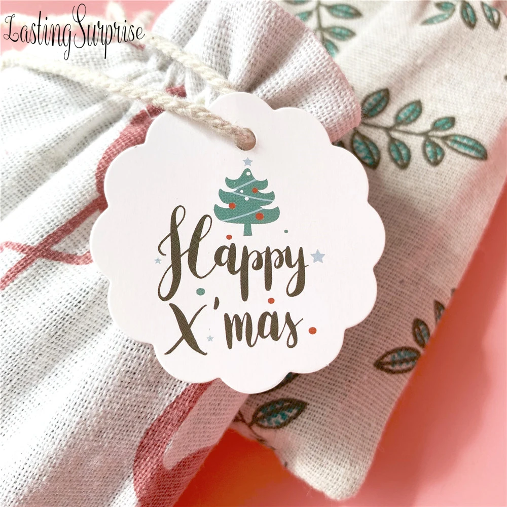 

Paper Tags Kraft Christmas Tag 50pcs Hang Labels Christmas Tree Christmas Gift Favor DIY Crafts Wedding Supply With 10M Twine