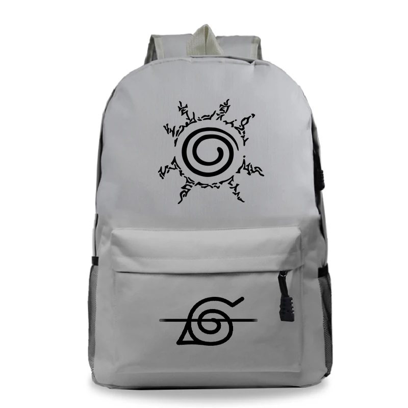 Красивый Наруто рюкзак Шаринган шаблон ноутбук рюкзак красивый для мужчин женщин мальчиков девочек школьный ранец - Цвет: 23