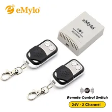 eMylo RF Smart Switch DC 24V Wireless Remote Control Light Switch Transmitter 2-Channels 433Mhz Relay Toggle Momentary Switch цена eMylo RF Smart Switch DC 24V Wireless Remote Control Light Switch Transmitter 2-Channels 433Mhz Relay Toggle Momentary Switch цены онлайн