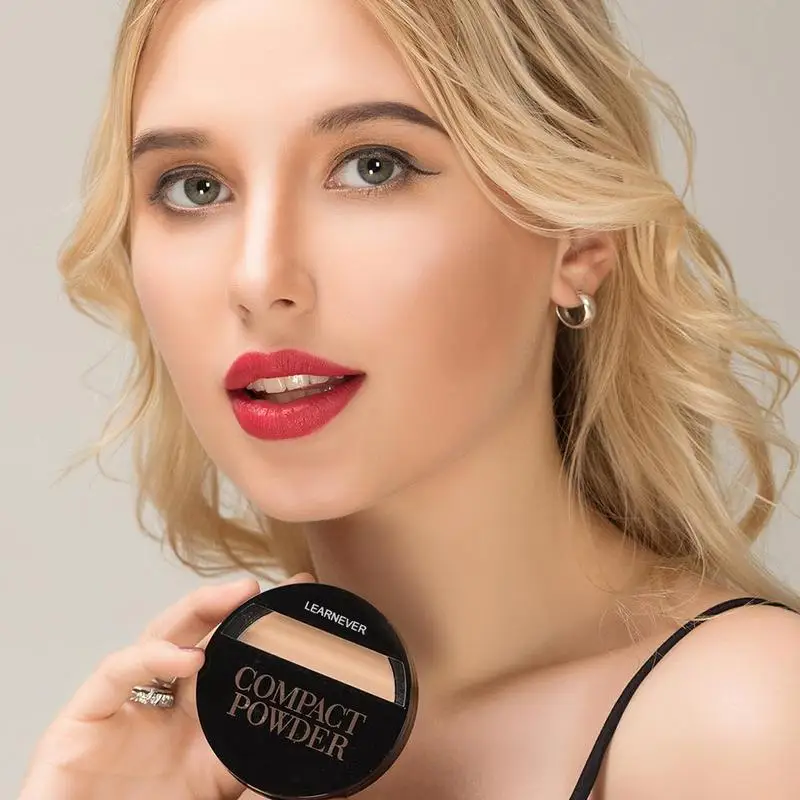 

LEARNEVER Mineral Pressed Face Powder Concealer Base Makeup Compact Powder Makeup Performance Wear Powder Foundation