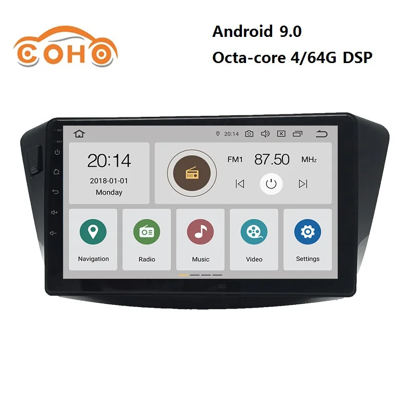 

Car radio Android 9.0 8-core 4/64G for JAC J6/M2 with BT GPS navigation DSP Carplay support WIFI and Steering Wheel Control