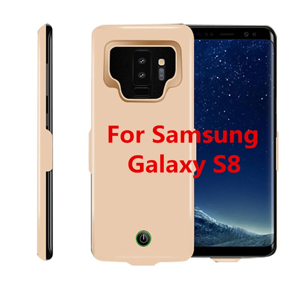 Чехол для аккумулятора samsung Galaxy S9 S8 A8, 7000 мА/ч, чехол для зарядного устройства, для samsung S9 S8 Plus, Ультратонкий чехол для зарядки аккумулятора - Цвет: Gold for S8