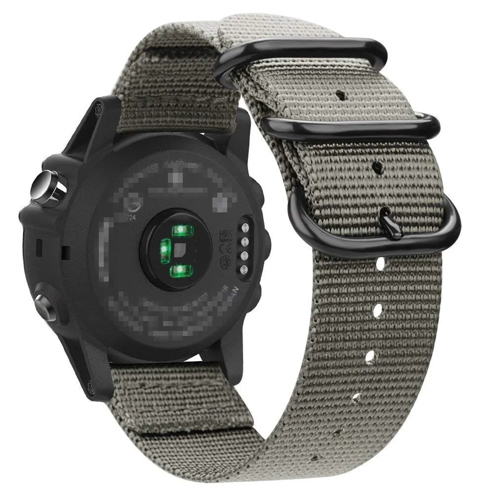 Grey 26 мм, ремешок для наручных часов Quick Fit для Garmin Fenix 6X, нейлоновый ремешок для наручных часов с защитой от пота для Garmin Fenix 5X/Fenix 3/Fenix3 HR - Цвет: Grey