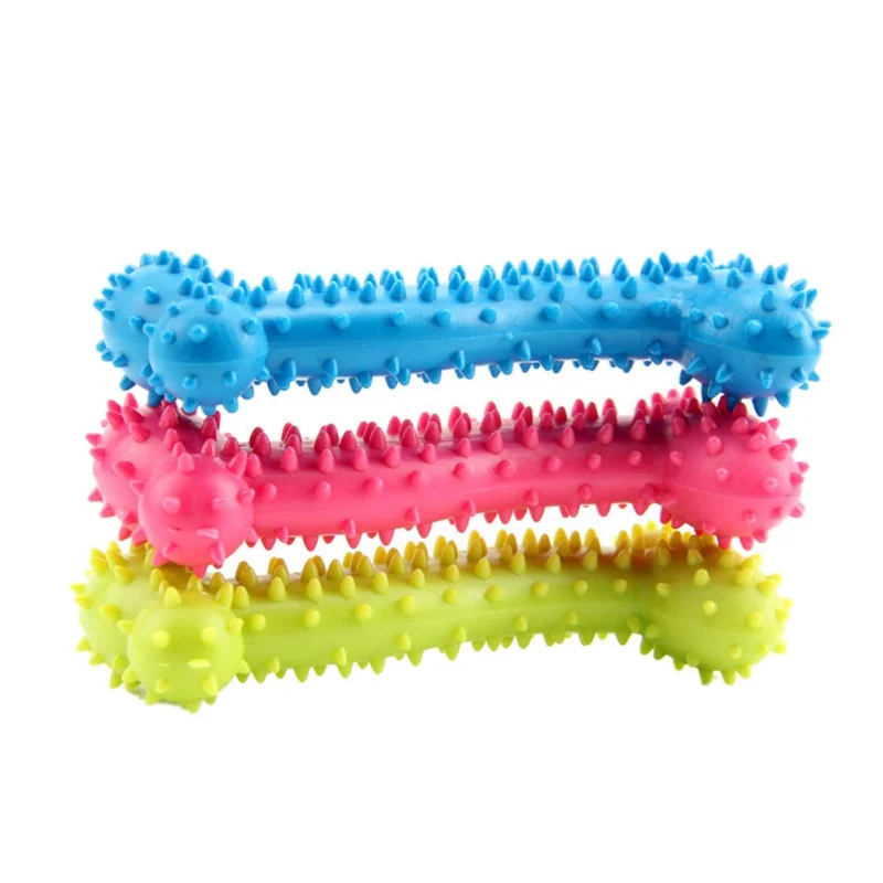 

Pet Dog Rubber Chew Toys Durable Bone Shaped Chew Toys Puppy Tooth Training Products Releasing Pressure Toy for Cat Dog