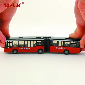 

New 1 Pcs 16cm 1617 Alloy Car Model Articulated Bus Simulation Tourist Bus Gift Toysfor Children in Stock