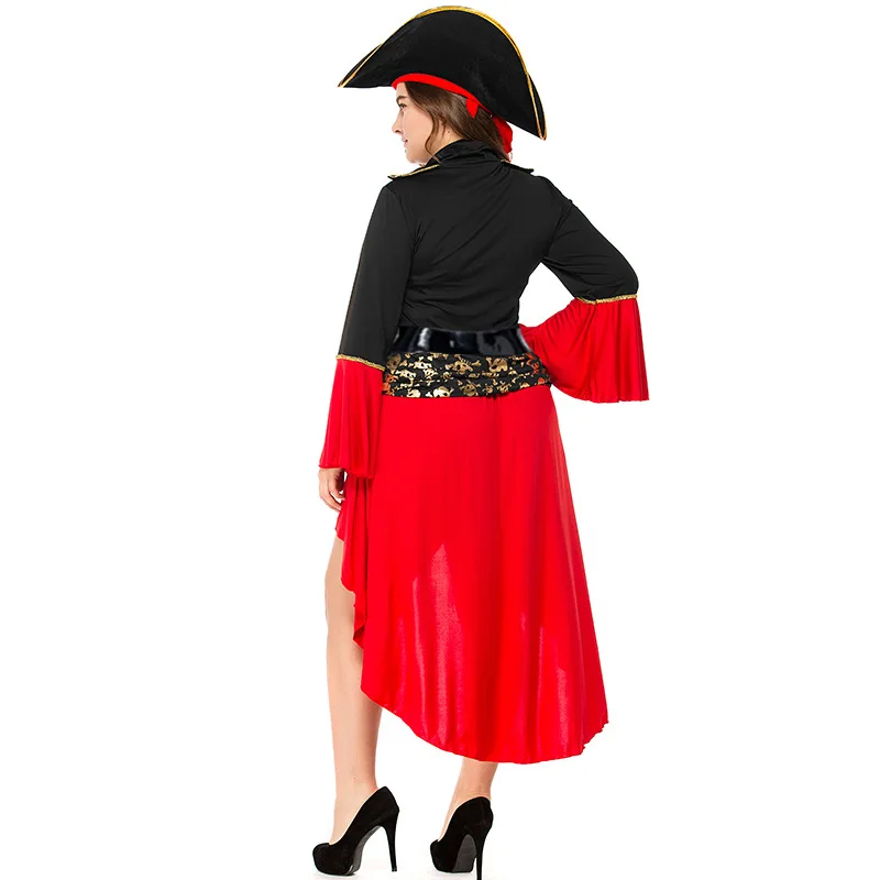 Сексуальный пиратский костюм с черепом размера плюс, Женский карнавальный костюм на Хэллоуин для взрослых, карнавальный костюм Fantasia, пиратский костюм для женщин