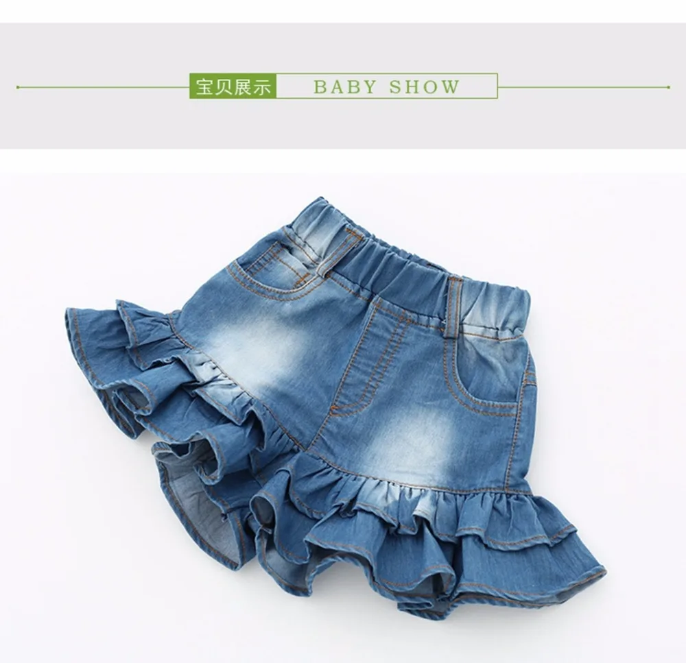 Calças de Brim Chumhey Bebê Meninas Shorts Verão Denim Macio Calças Curtas Menina Bordado Animal Quentes Crianças Roupas Toldder 3-8 t 15 Chumhey 3-8 t bebê meninas shorts verão
