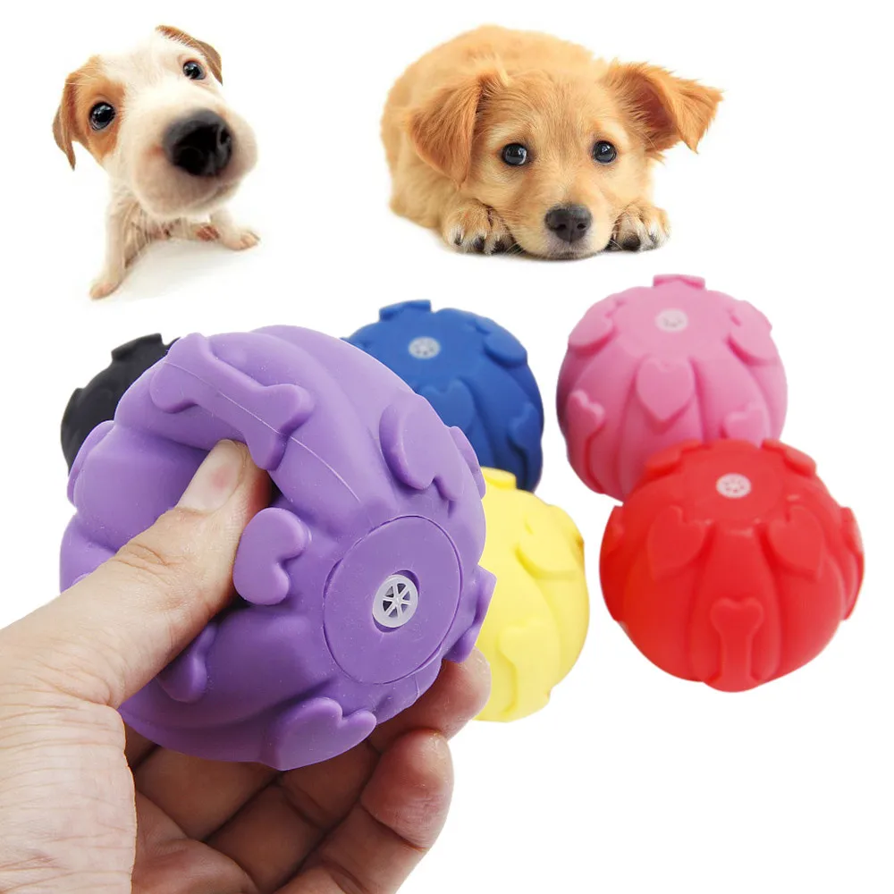 Giggle Ball Pet ball Sound Training Funny Chew Treat Holder Toy Clean