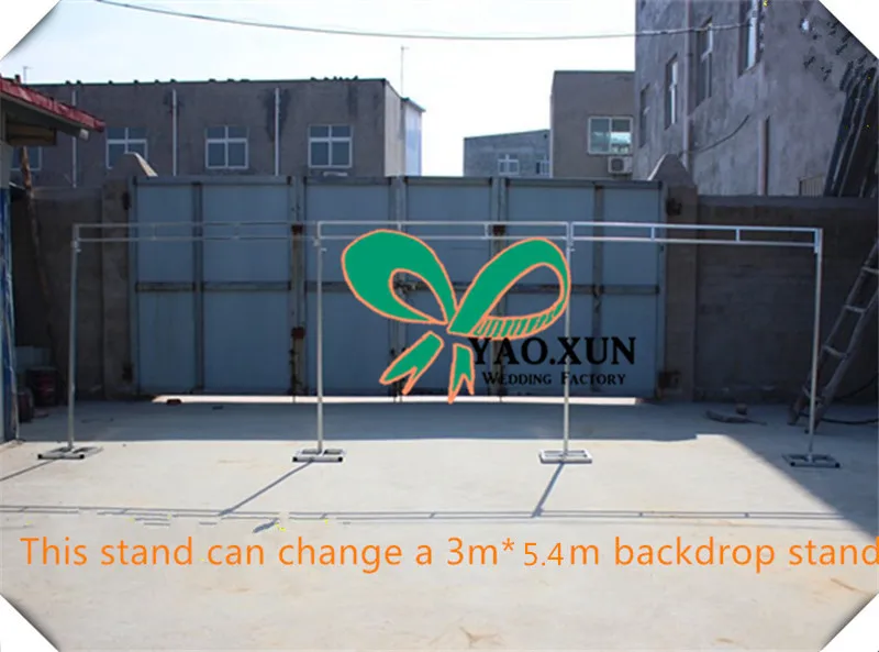 Top Adjustable stainless steel wedding backdrop stand Four Corner Curtain FRAME Pipe Stand Stent square stand pole 8