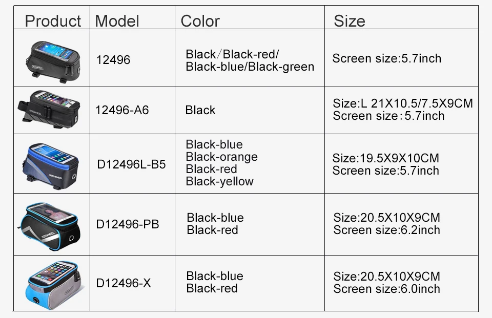 ROSWHEEL велосипедные сумки рамка Передняя голова верхняя труба водонепроницаемые велосипедные сумки& двойной IPouch Велоспорт для 5,5-6,2 В сотовый телефон сенсорный