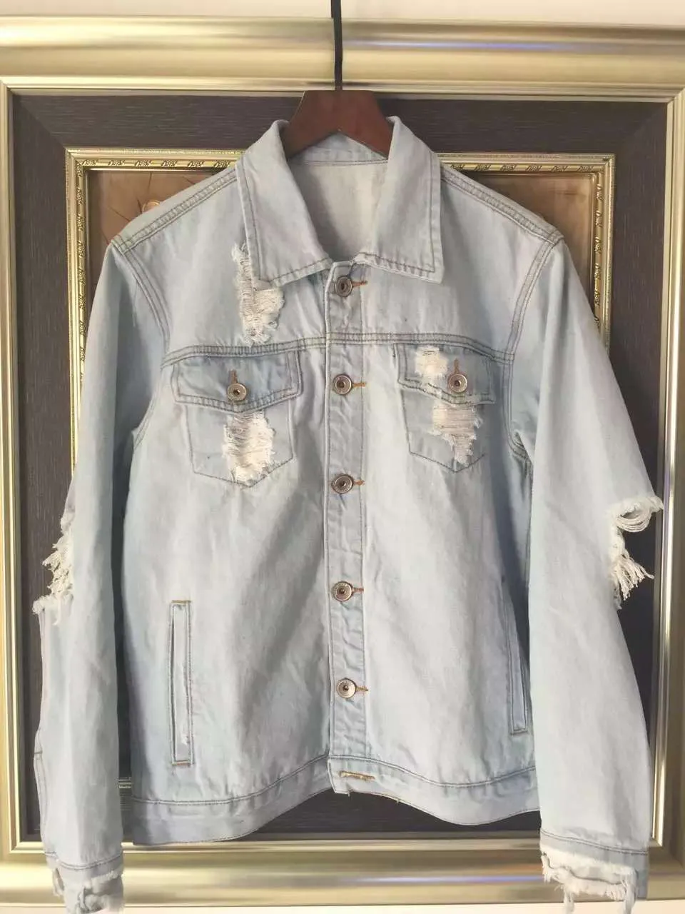 2018 Top Quality Pablo Denim Jackets Men Hip Hop Brand Clothing Streetwear Jeans Kanye West Jackets I Feel Like