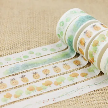 

Cute Kawaii DIY Flowers Fruits Japanese Masking Washi Tape Decorative Adhesive Tape Decora Diary Scrapbooking Sticker Label