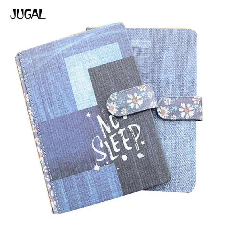 

JUGAL New Reative Vintage Notebook Hard Cover Notebook Denim Filofax Planner Journal Personal Diary School Diary Gift