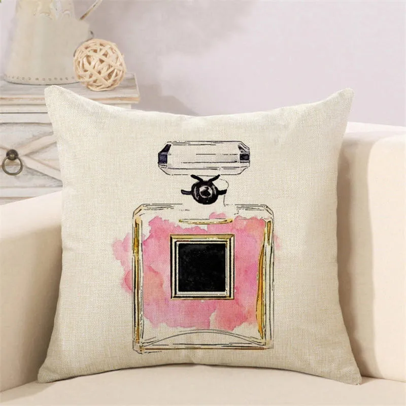 Perfume bottles cushion cover  (4)