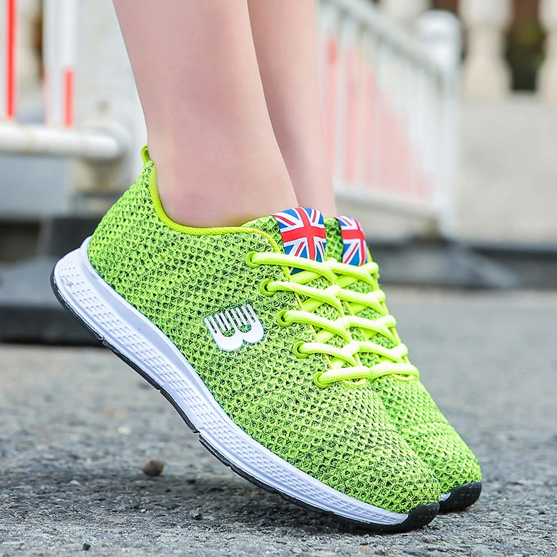 

2019 Spring Summer New Flywire Woman Running Shoes Women's Jogging Shoes Students Outdoor Sport Shoes Teenage Girls Shoe