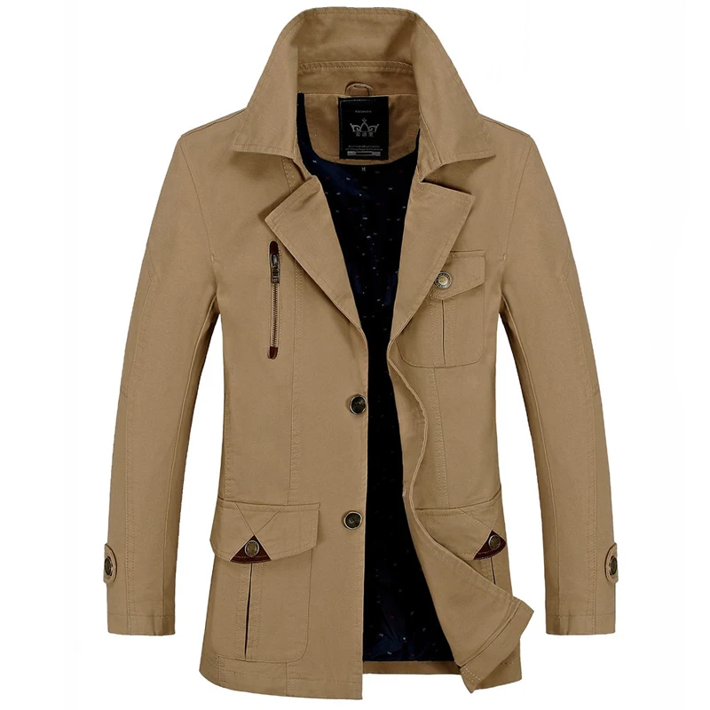 Trench Coat Men Classic Men's Singal Breasted Trench Clothes Long Jackets Coats British Style Overcoat Male Outwear Clothing