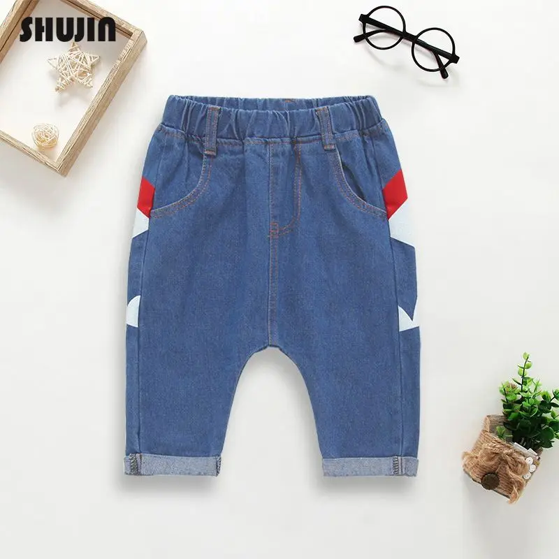 Shujin/качественные Осенние повседневные детские штаны с рисунком детские брюки для мальчиков детские длинные штаны